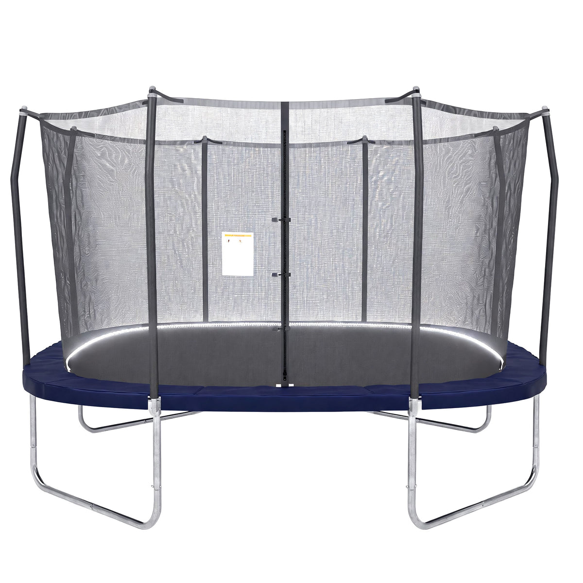 13' Square Trampoline with Lighted Spring Pad- Navy