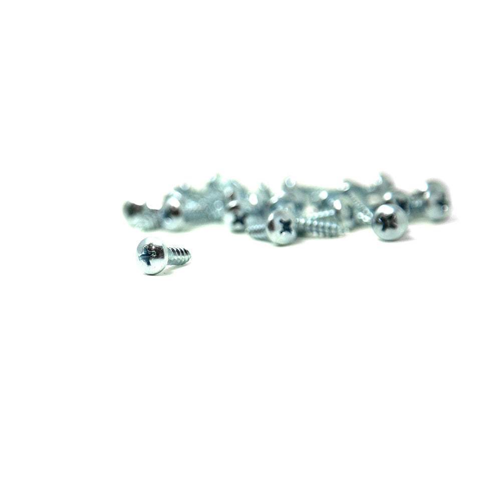 Pile of 26 self-tapping screws.