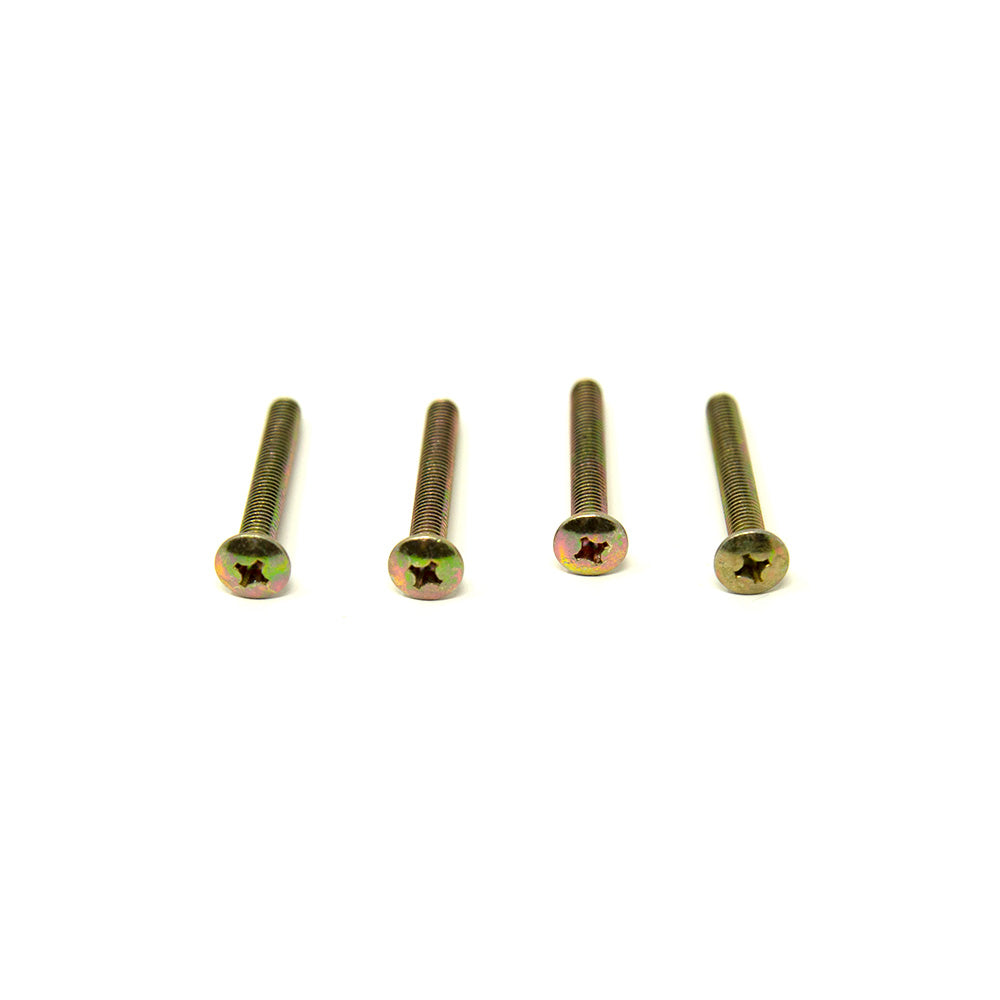 Four M6x45mm bolts lying in a row.