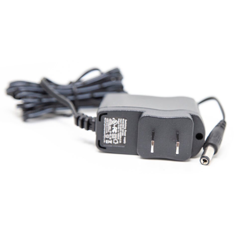 Close-up view of the charging cord for the battery pack.