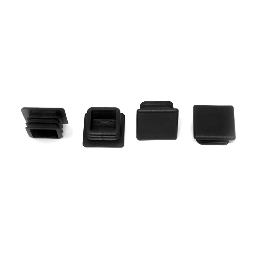 Four end caps lying in different angles.