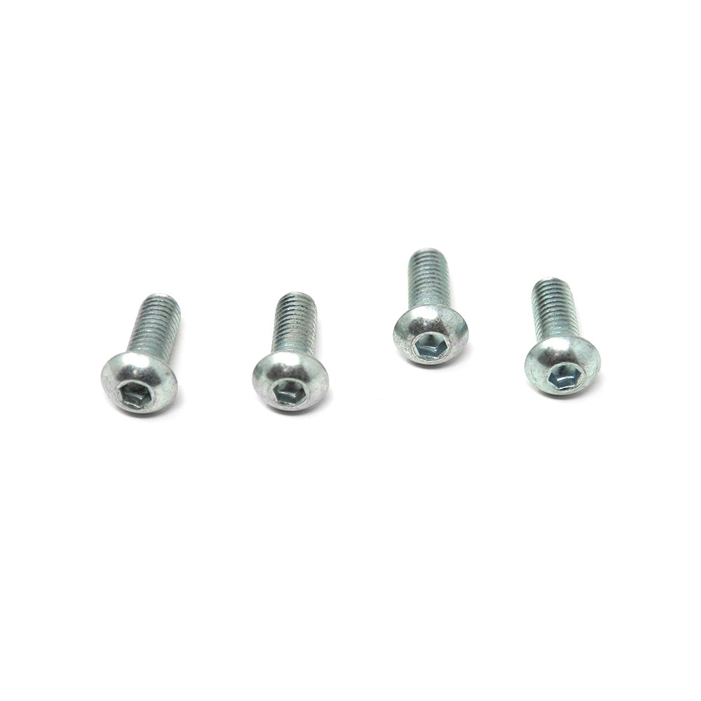 Four M8x20mm bolts sitting in an uneven row.