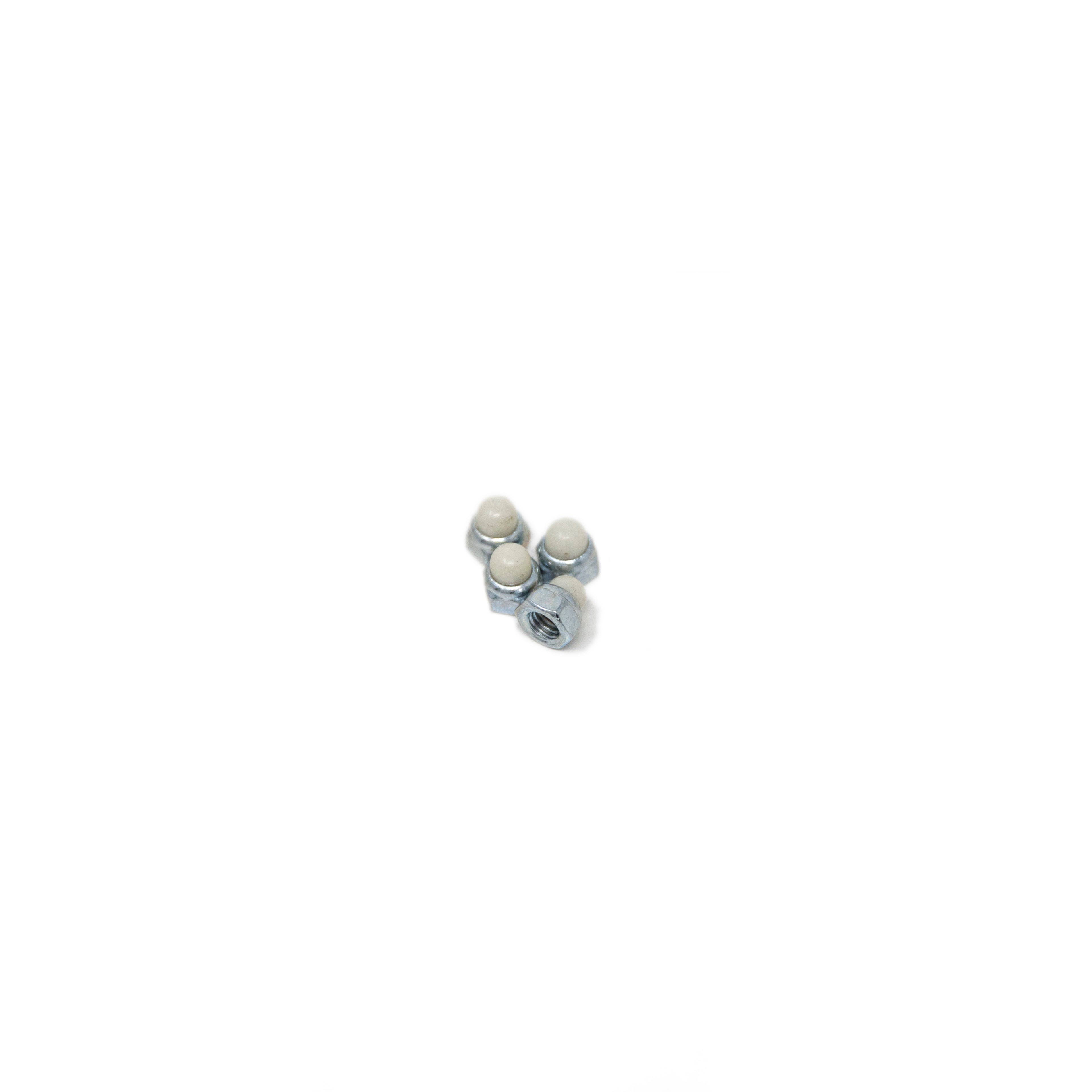 Pile of four M6 nuts.