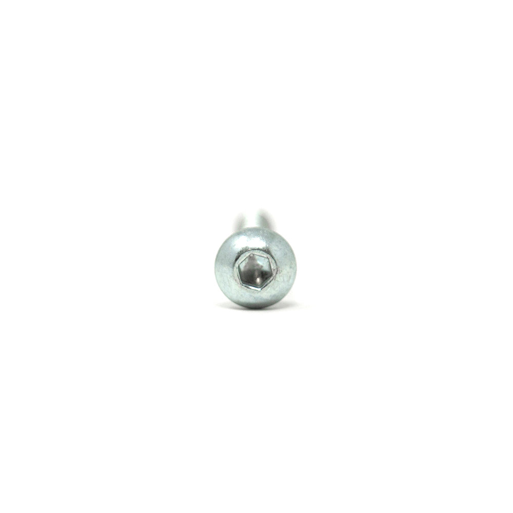M8x60mm button bolt seen from a front view.