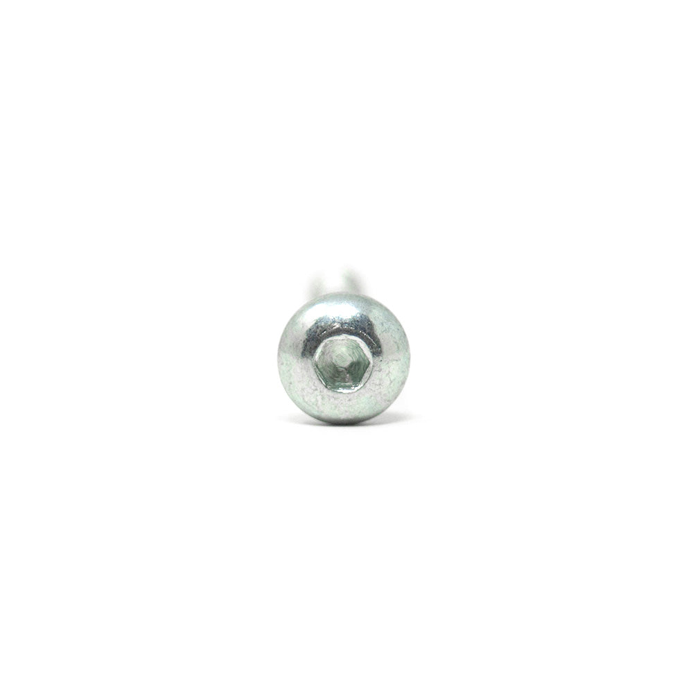 Button bolt seen from the front.