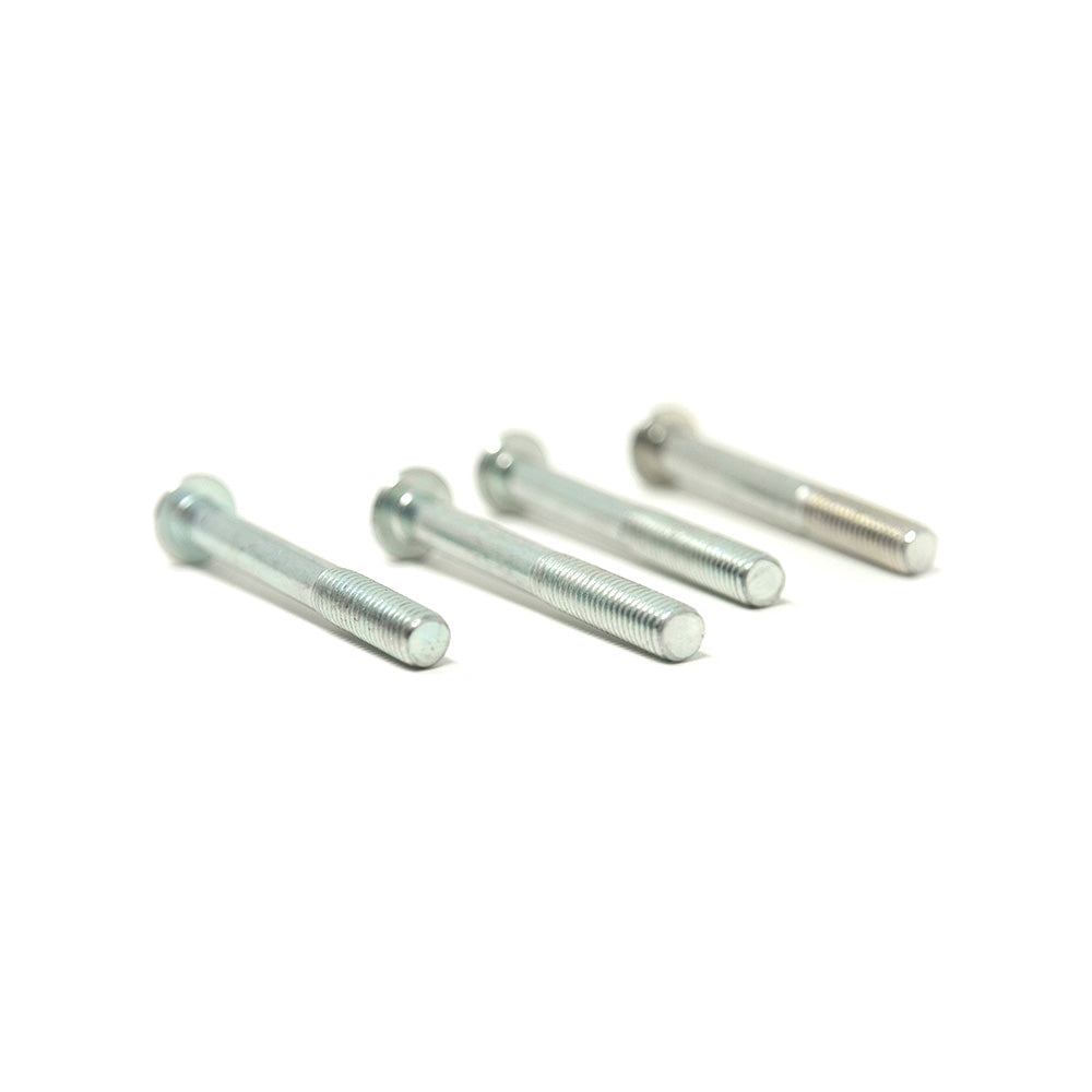 A row of M8x65mm sized bolts seen from the back.