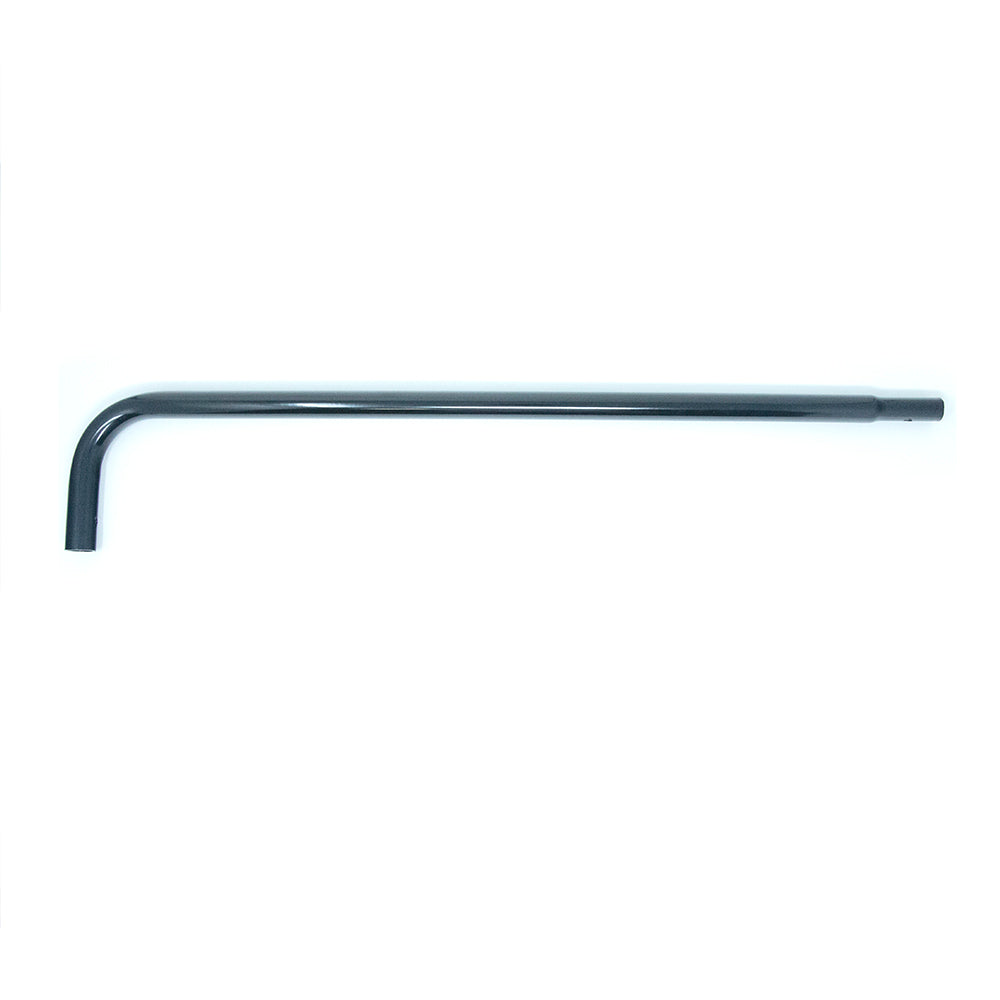 The tube is curved on one end to form a corner.