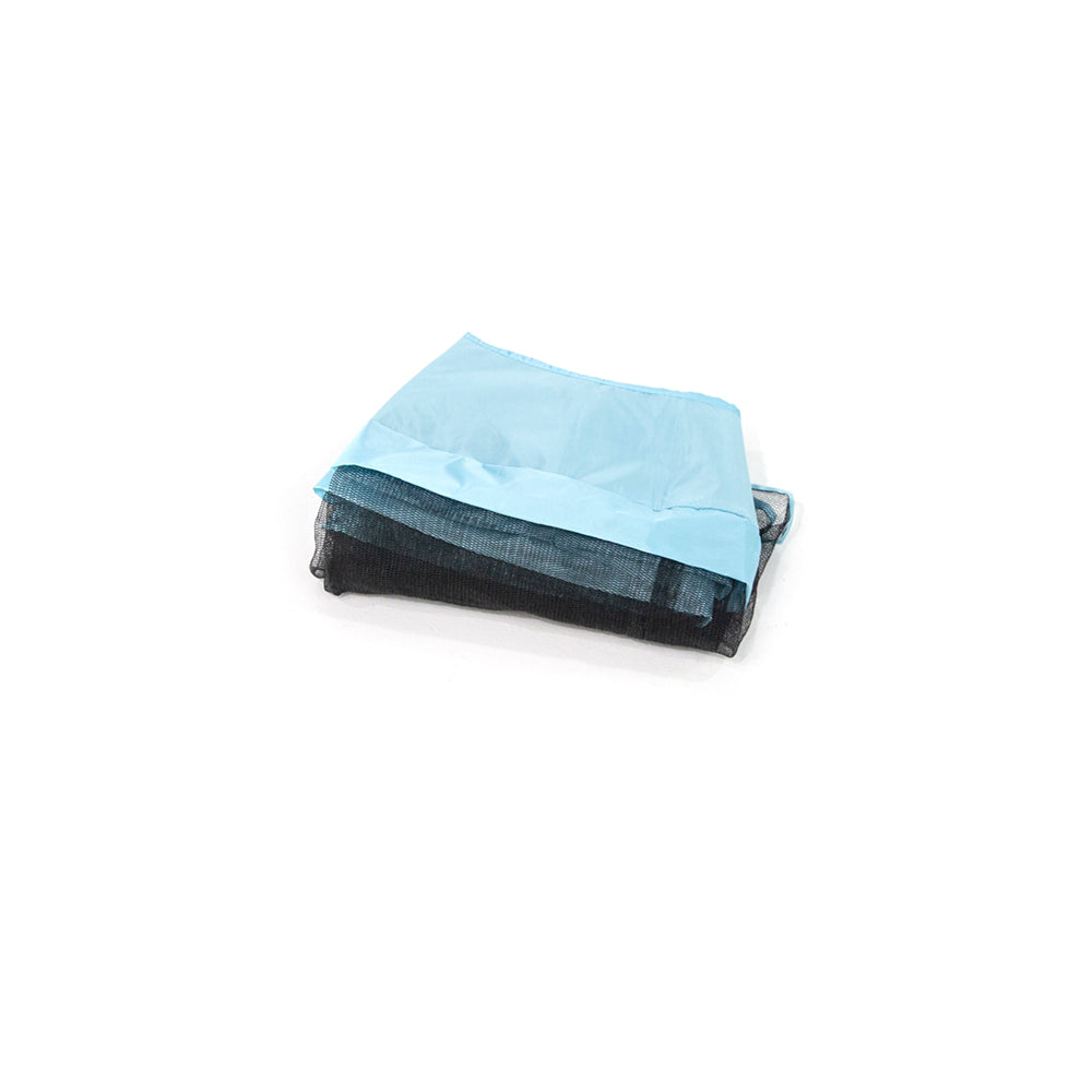 Light blue frame pad and enclosure net combo designed for 40-inch mini trampoline.