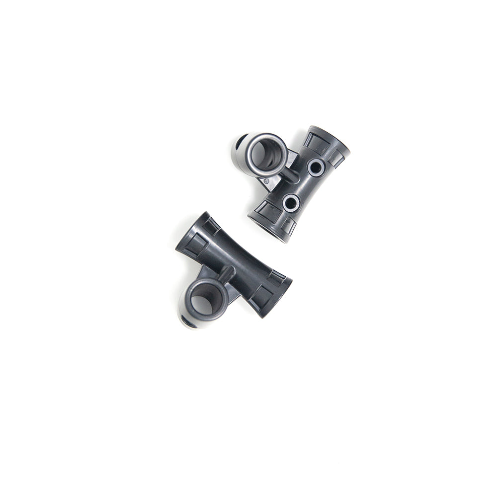 Gray colored handrail joint.