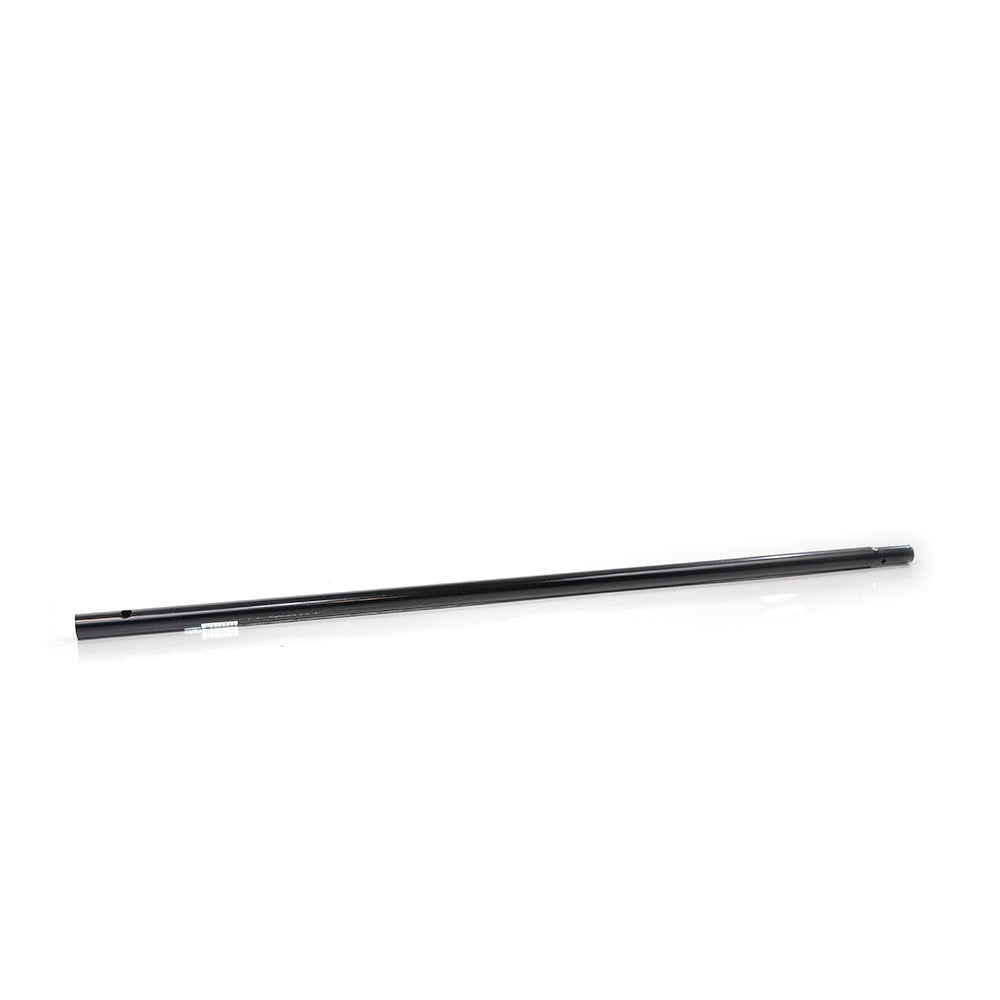 Black powder-coated lower vertical frame tube is rust-resistant.