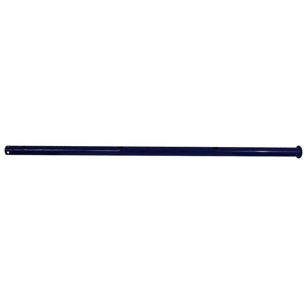 Blue side upright pole #3 is made from powder-coated steel.