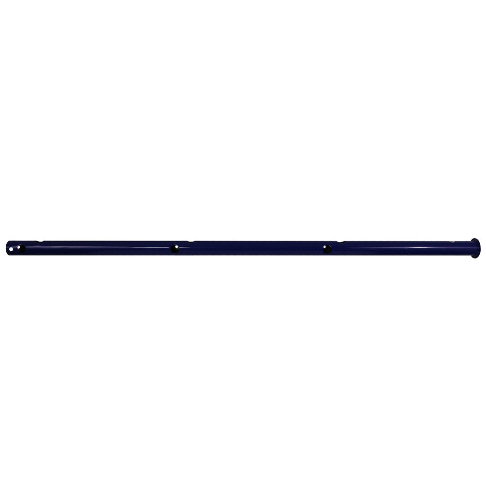 Side upright pole #4 is made from blue powder-coated steel.