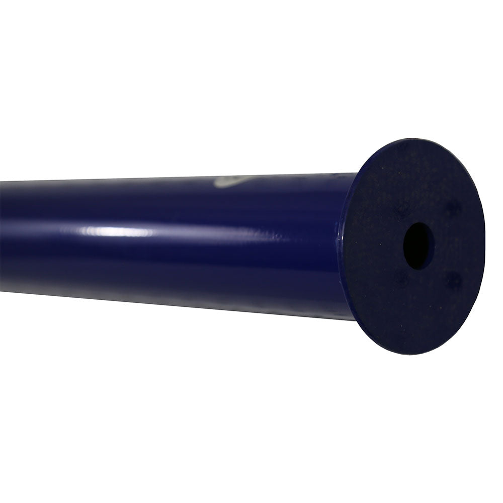 The bottom of the upright pole is flat.