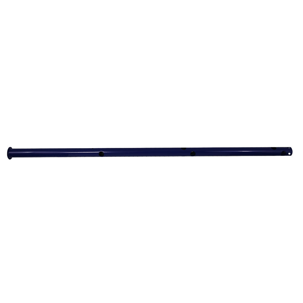 Middle upright pole made from blue powder-coated steel.