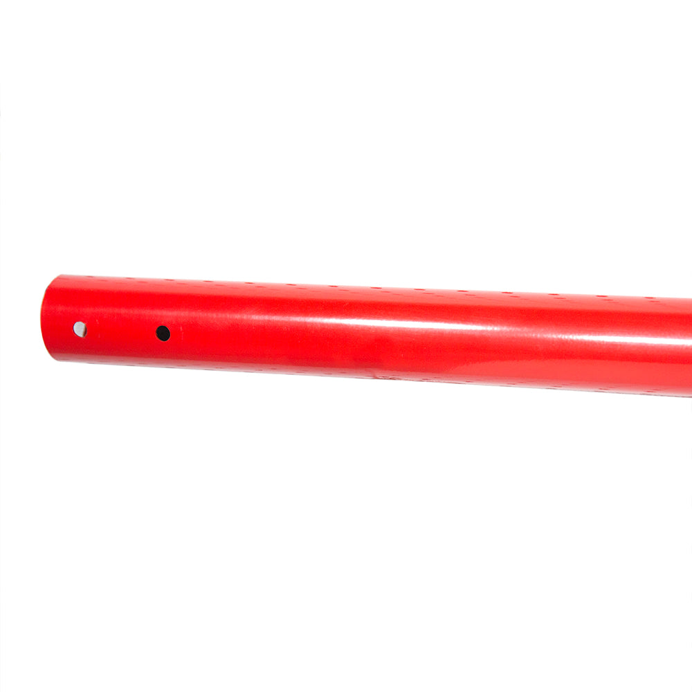 Close-up shot of the holes at the end of the tube.