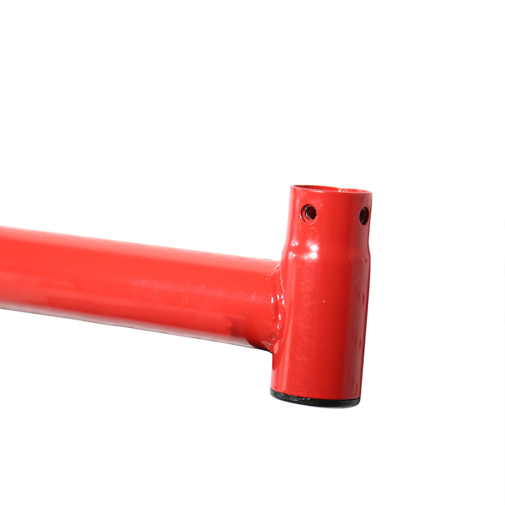 Closer view of the end of the red top frame.