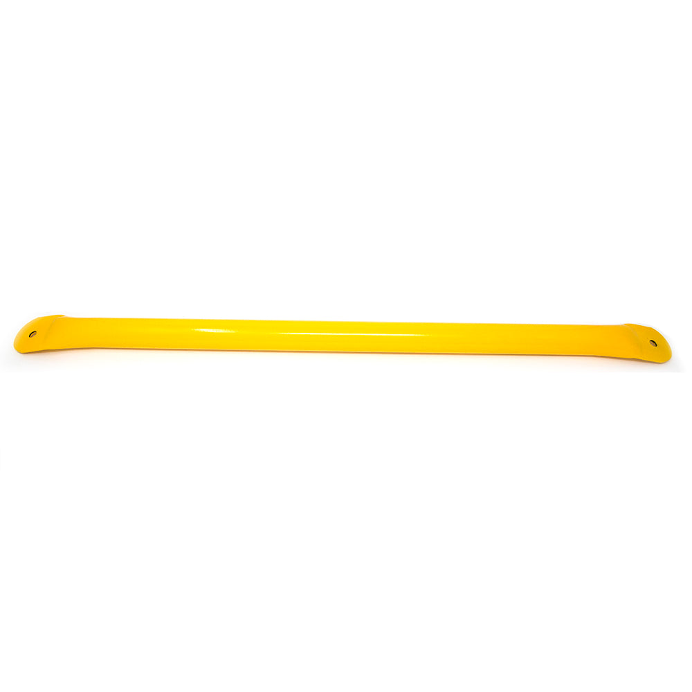 Steel replacement tube with yellow powder coat.