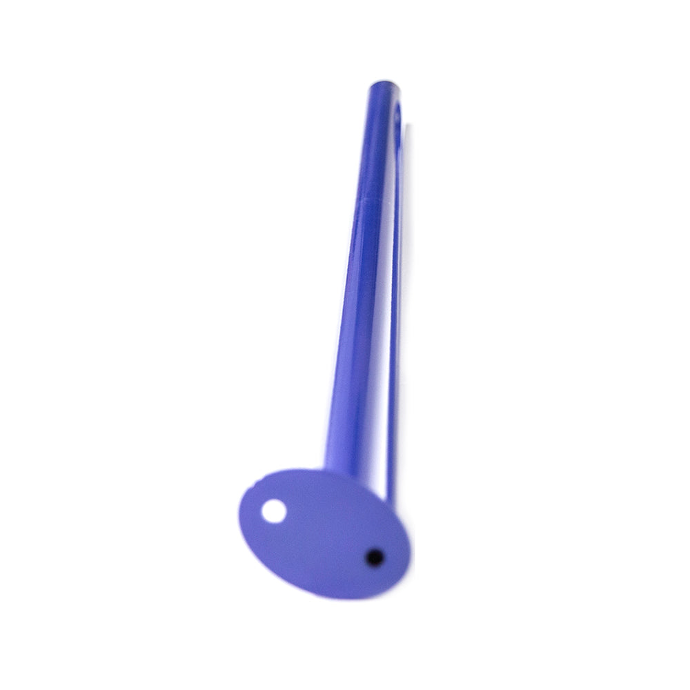 The vertical frame tube piece is flat on one end.