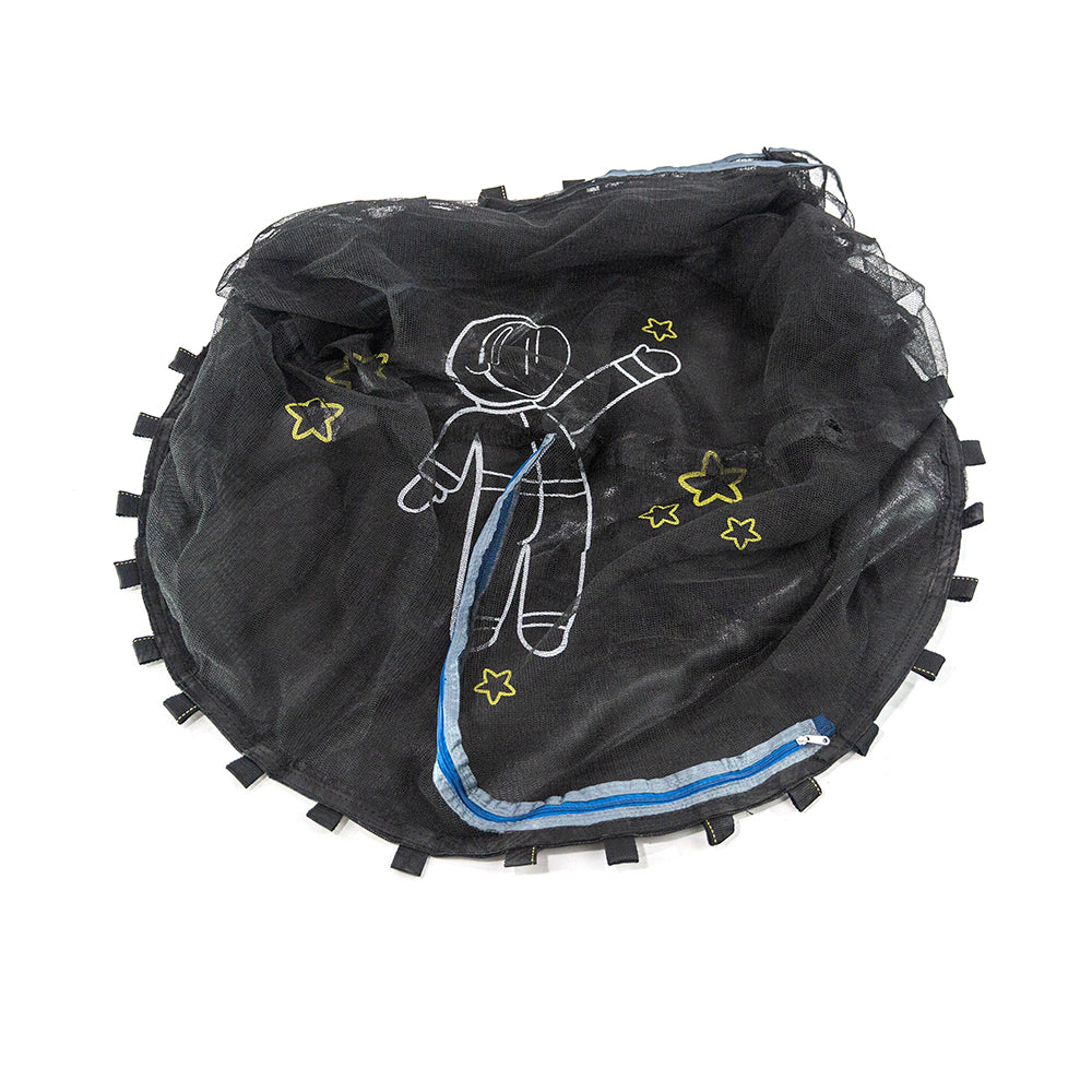48-inch mini trampoline jump mat with astronaut design.