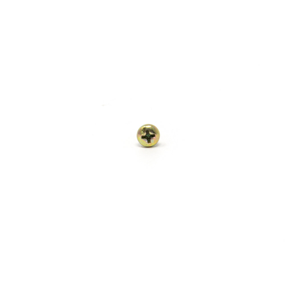 Small gold-colored screw designed for mini trampolines.