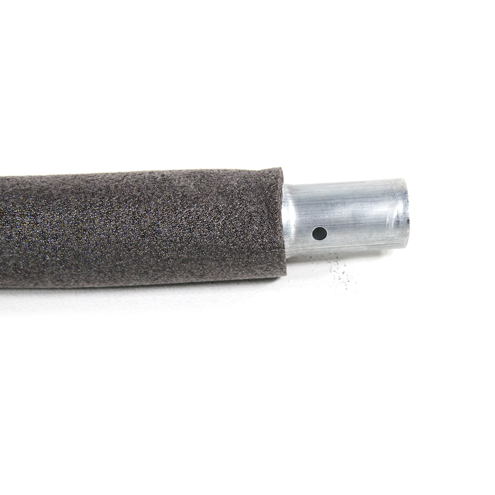 The end of the tube has a hole in it for hardware.