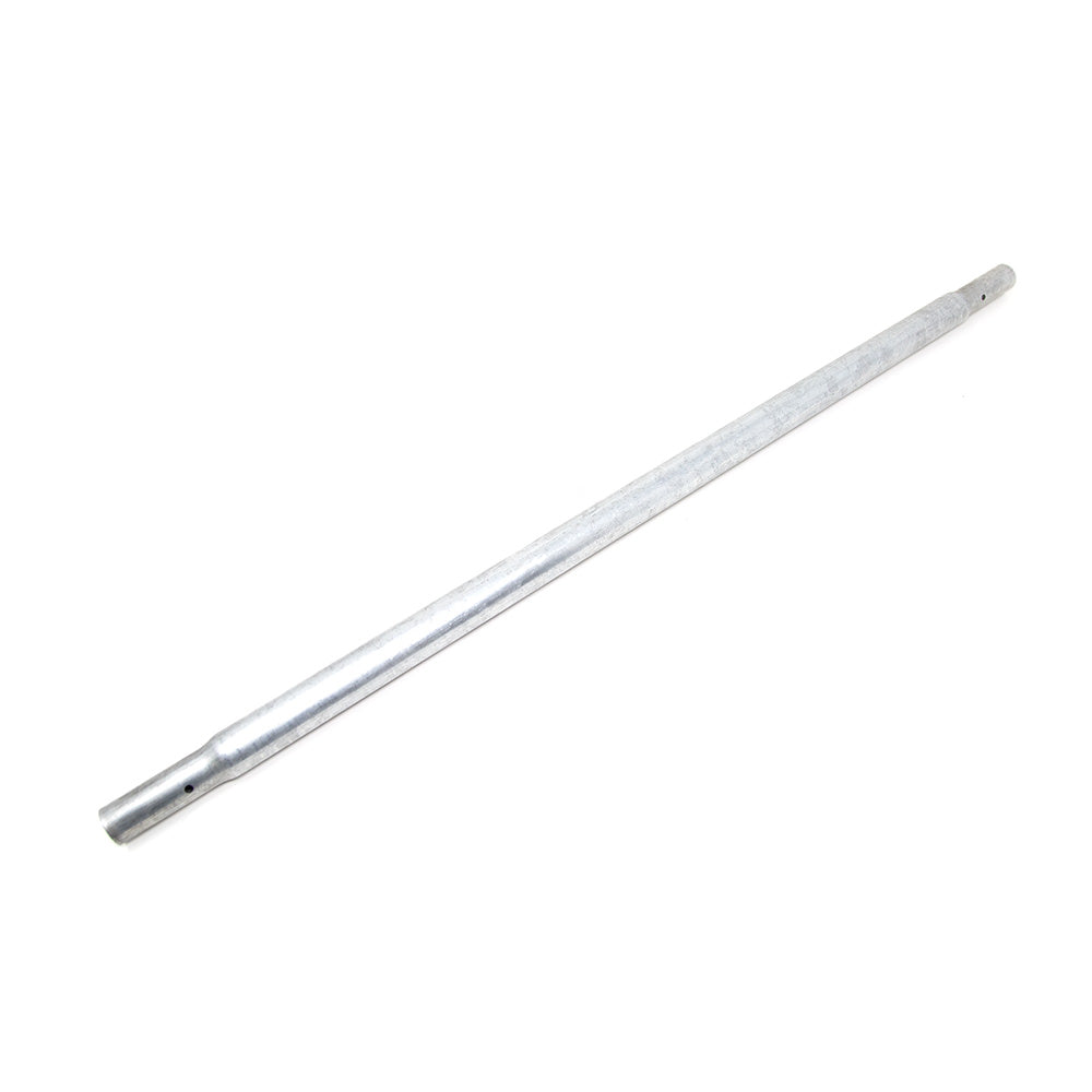 Straight tube made from galvanized steel.