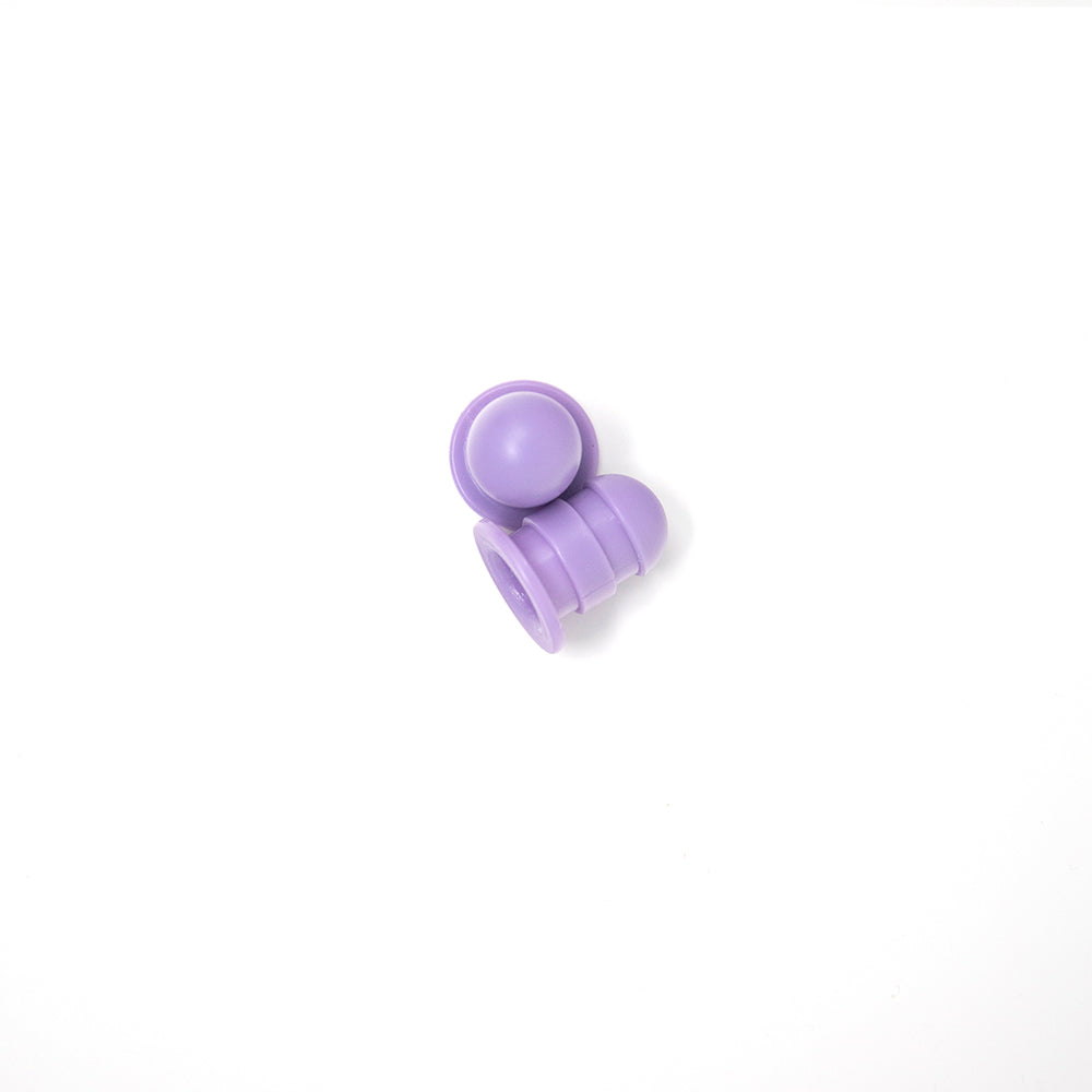 Lavender mini pole caps in quantity of two.