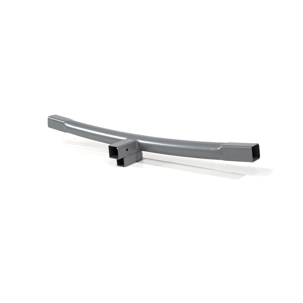 Steel main frame top tube has socket welded to it.