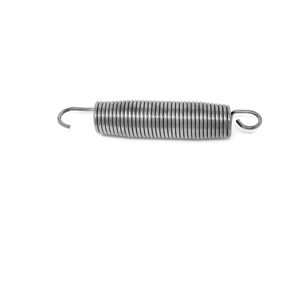 Tightly coiled spring made from galvanized steel.