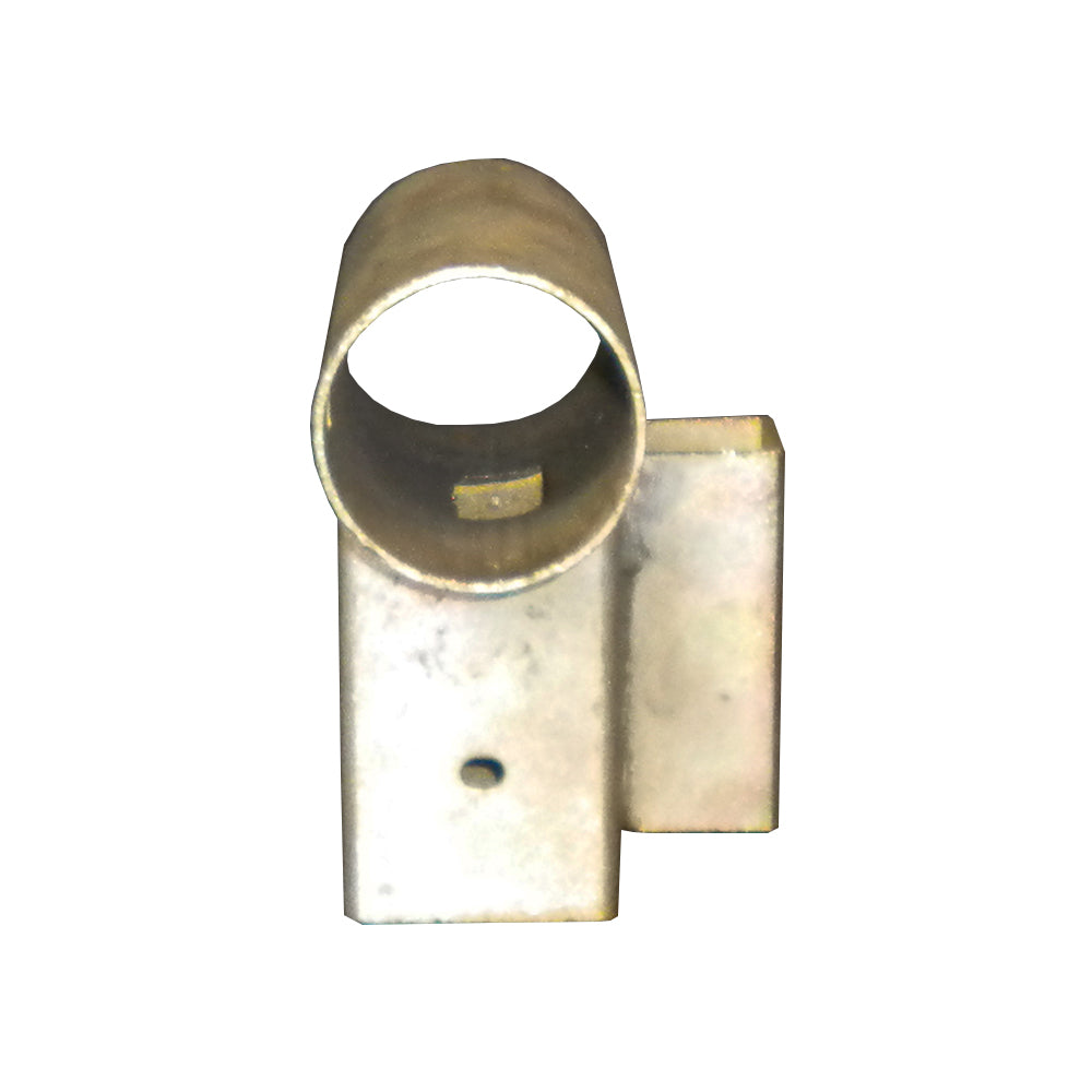 Galvanized steel T-socket designed for rectangle and square trampolines.