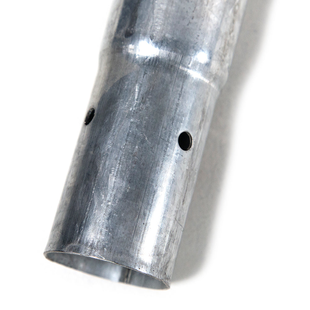 Close-up shot of the female end of the trampoline leg.