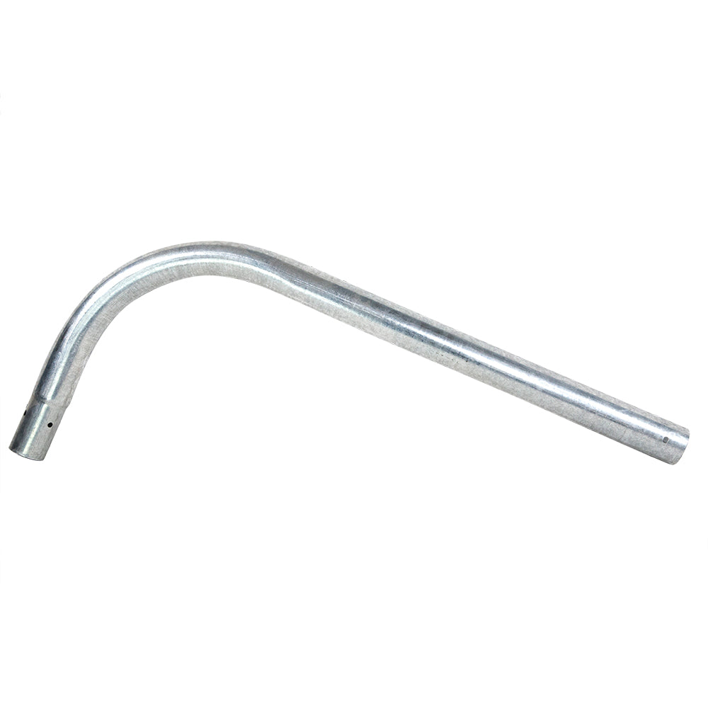 Curved trampoline leg with female end.