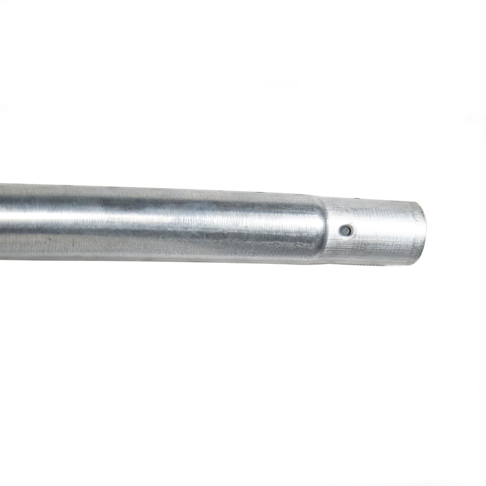 The end of the tube has a hole so it can be screwed together with other pieces.