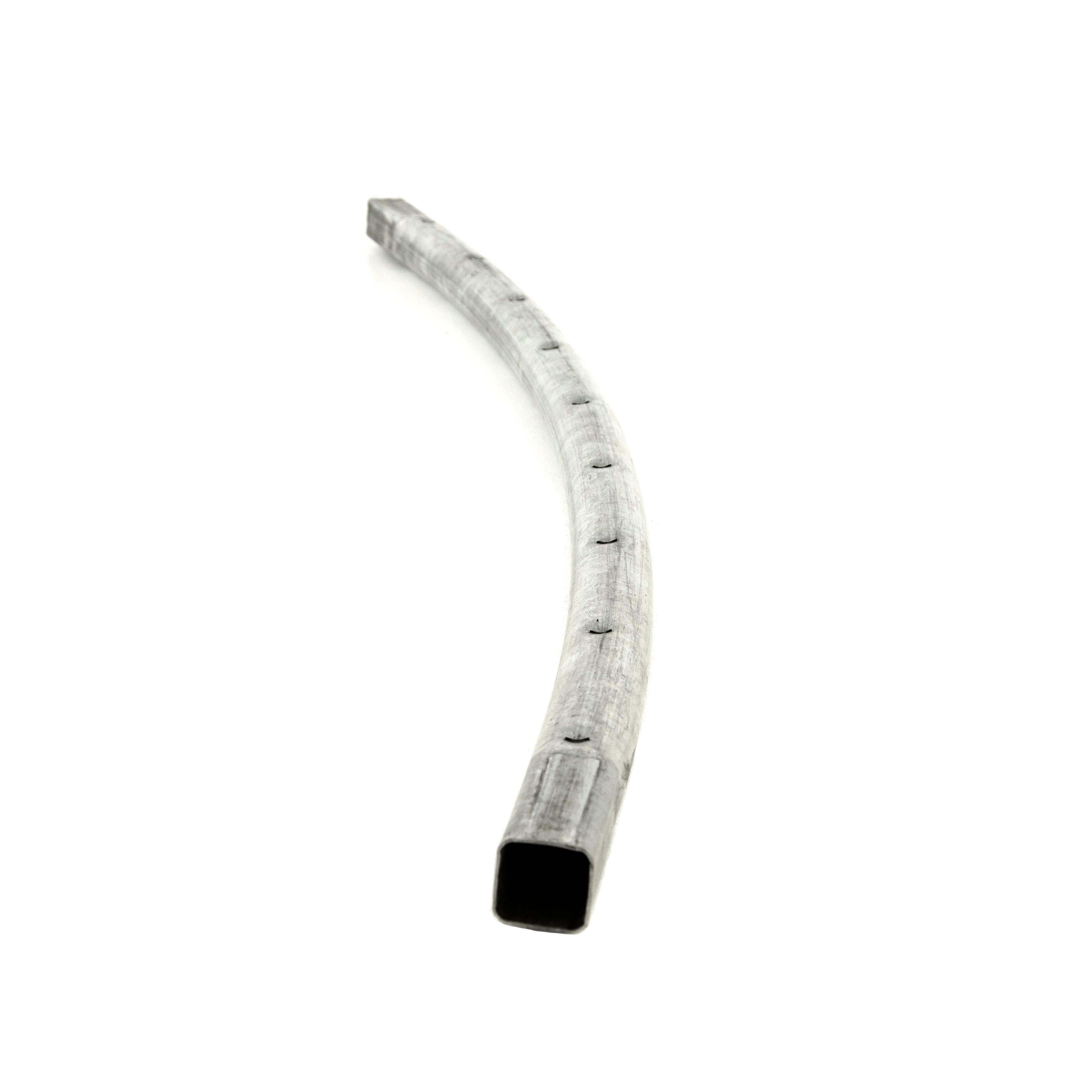 Tube constructed of rust-resistant galvanized steel.