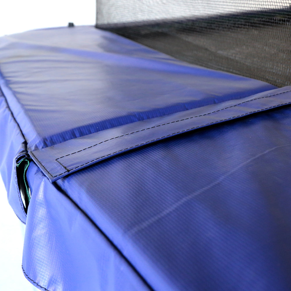 Close-up view of where the two sections of spring pad meet.