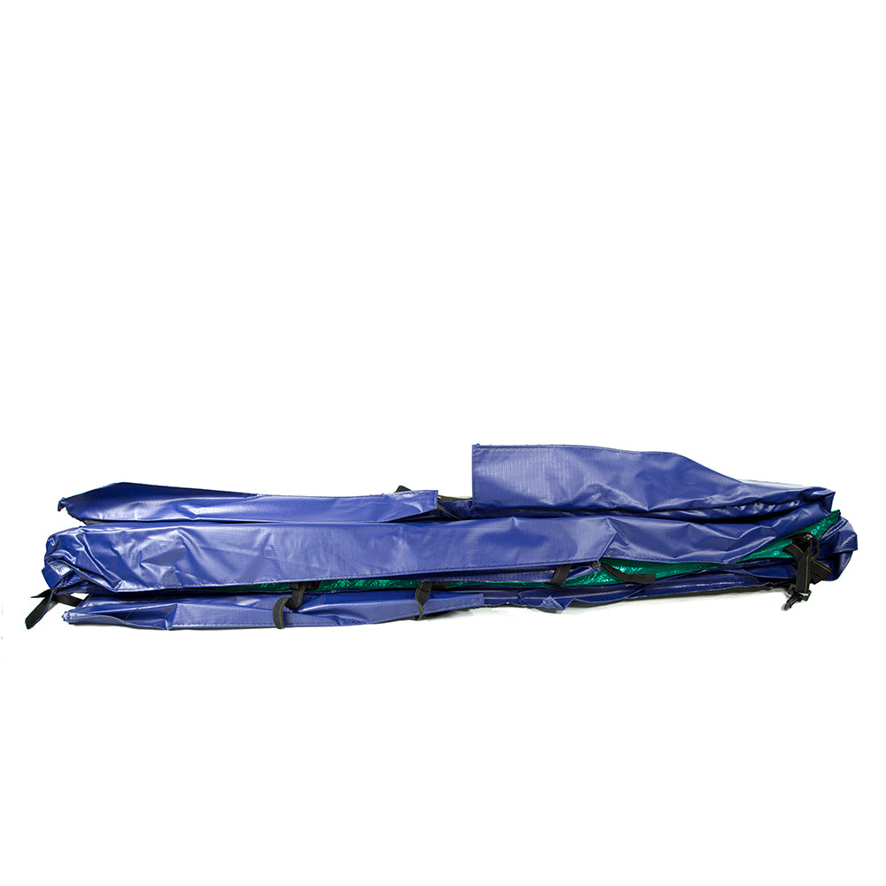 Reversible spring pad for 16-foot square trampoline.