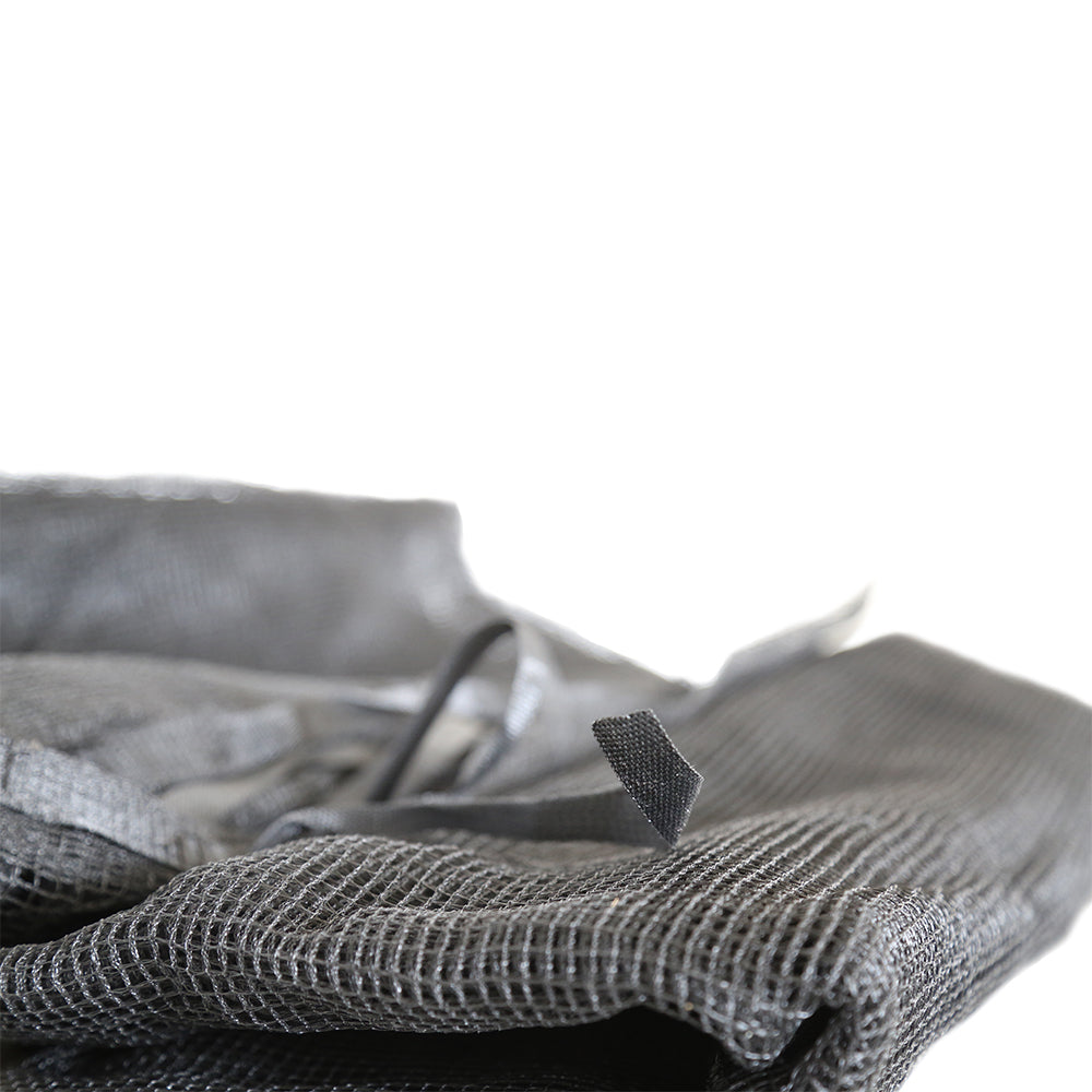 Close-up view of the tightly woven polyethylene.