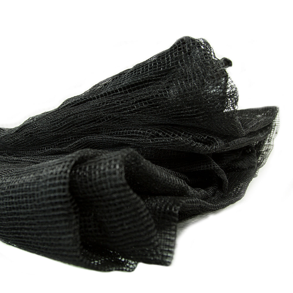 Enclosure net is woven from durable polyethylene.