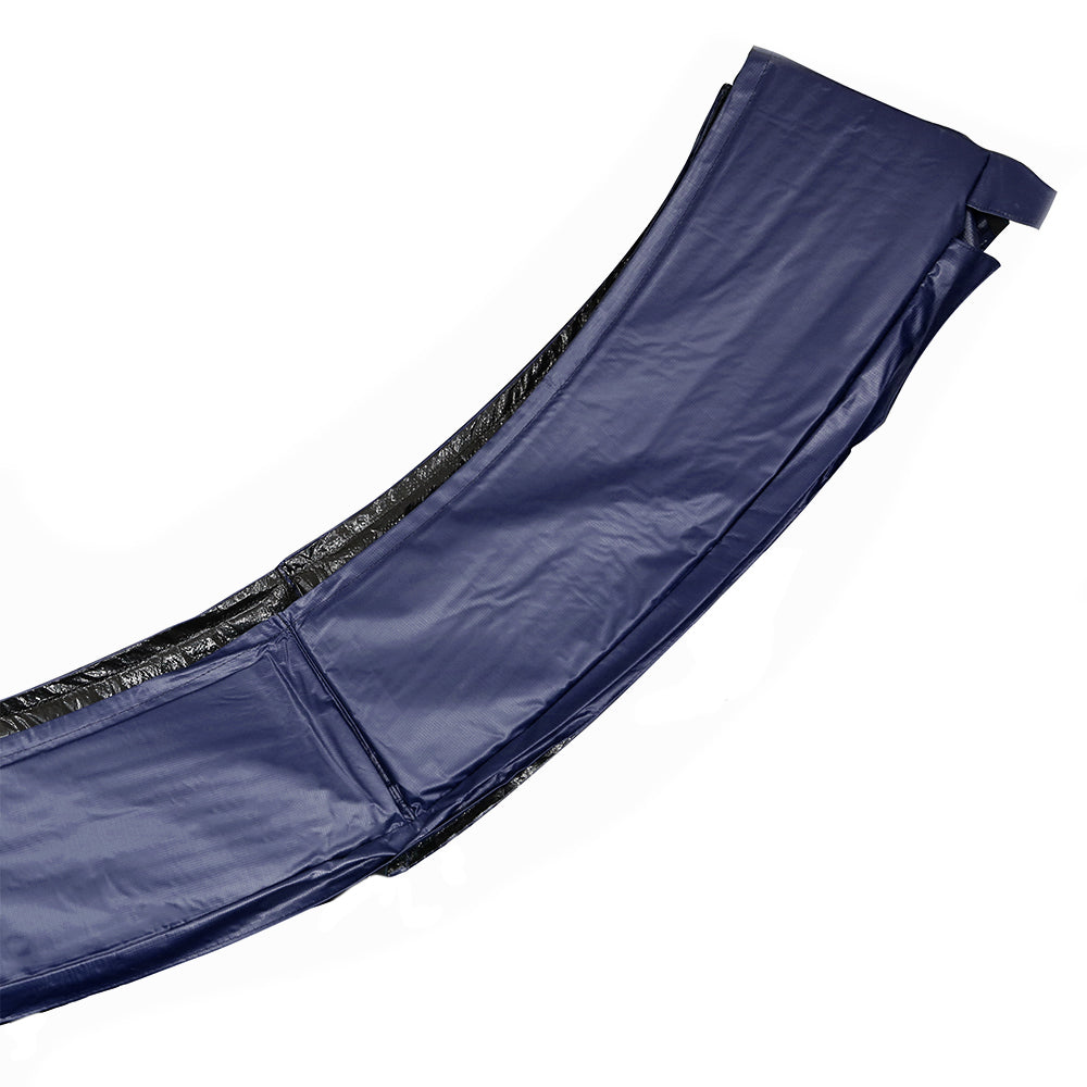 Navy spring pad designed for a 15-foot round trampoline.