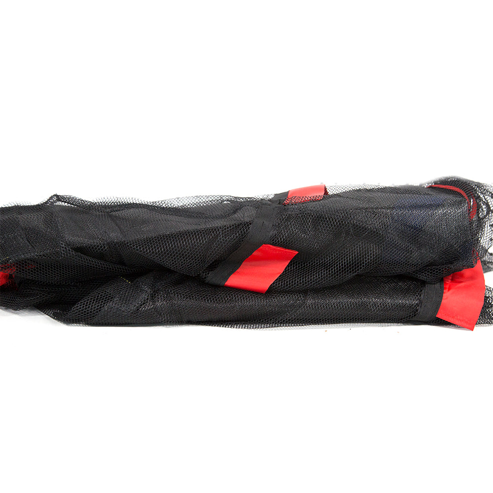 The Seaside jump mat and enclosure net combo folded up together.