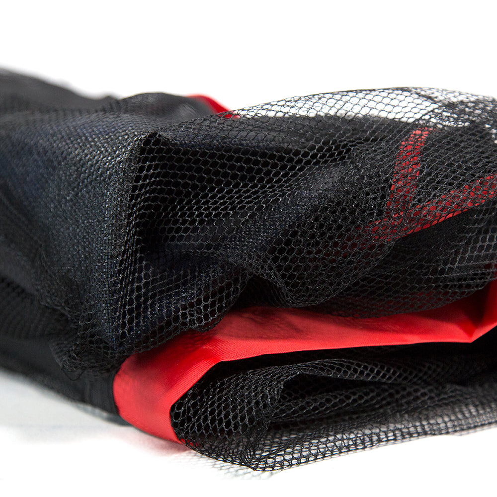 Polyethylene enclosure net that attaches to the jump mat.