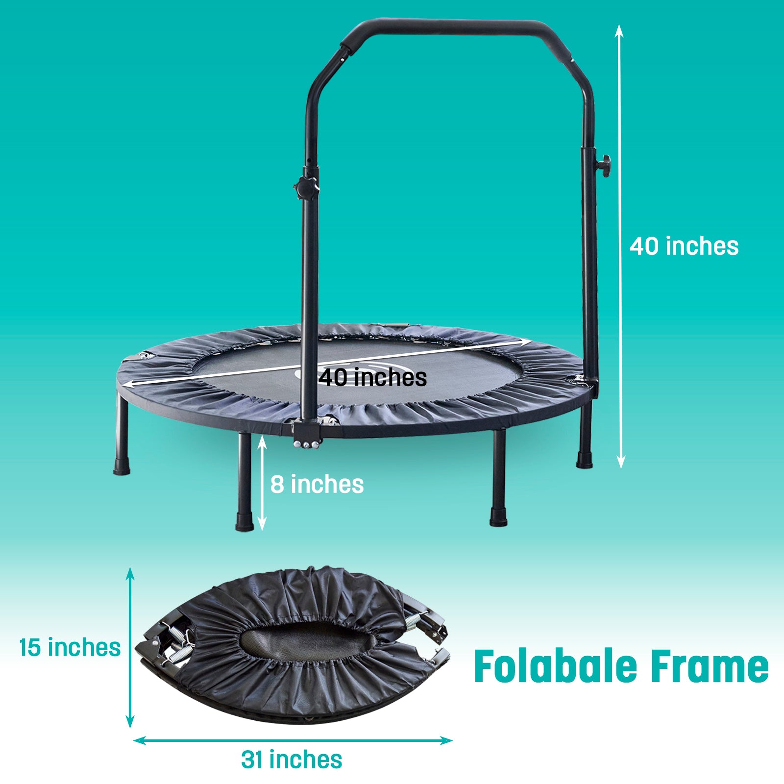Skywalker Trampolines 40" Fitness Trampoline - Sturdy and Foldable