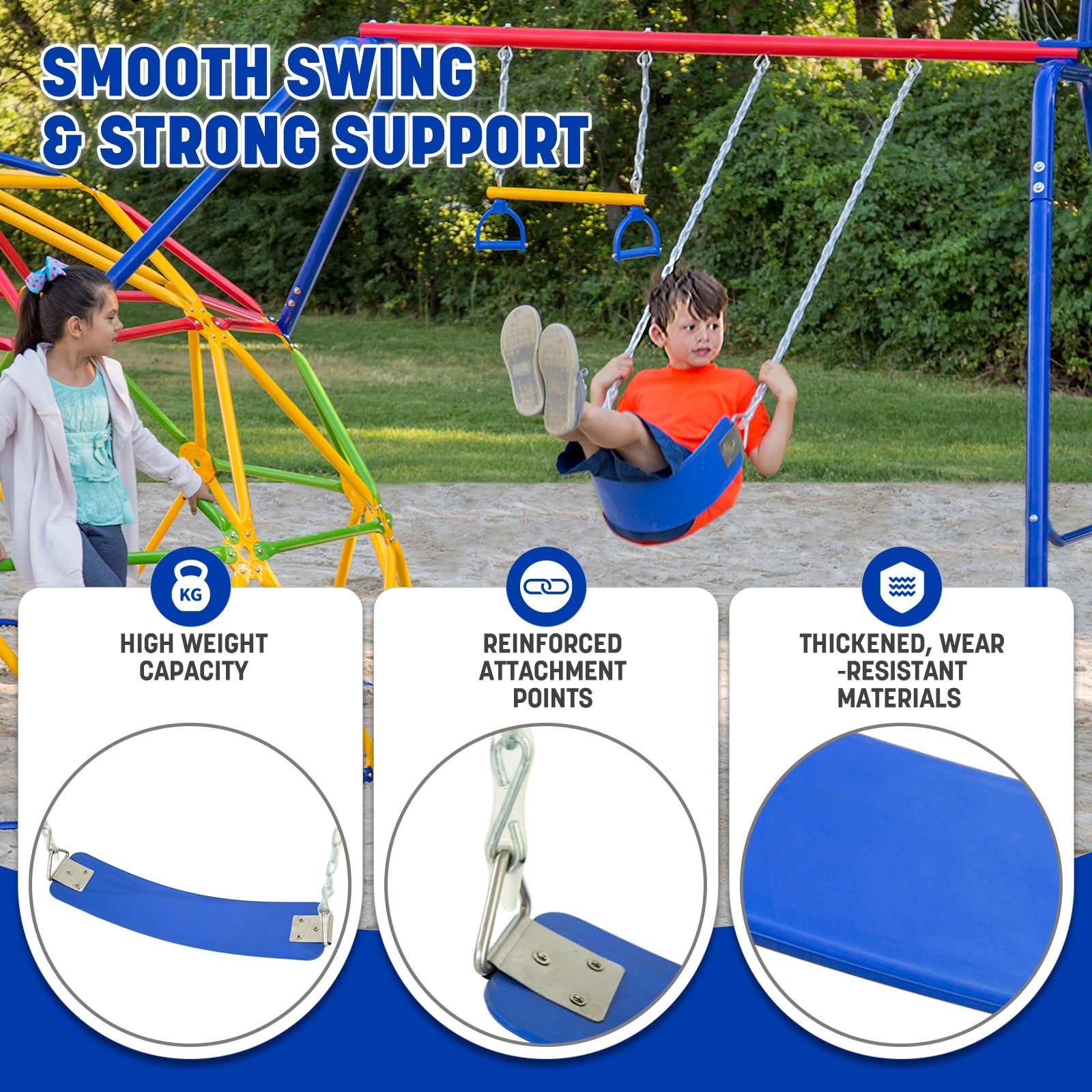 ActivPlay Geo Dome Climber with Swing Set
