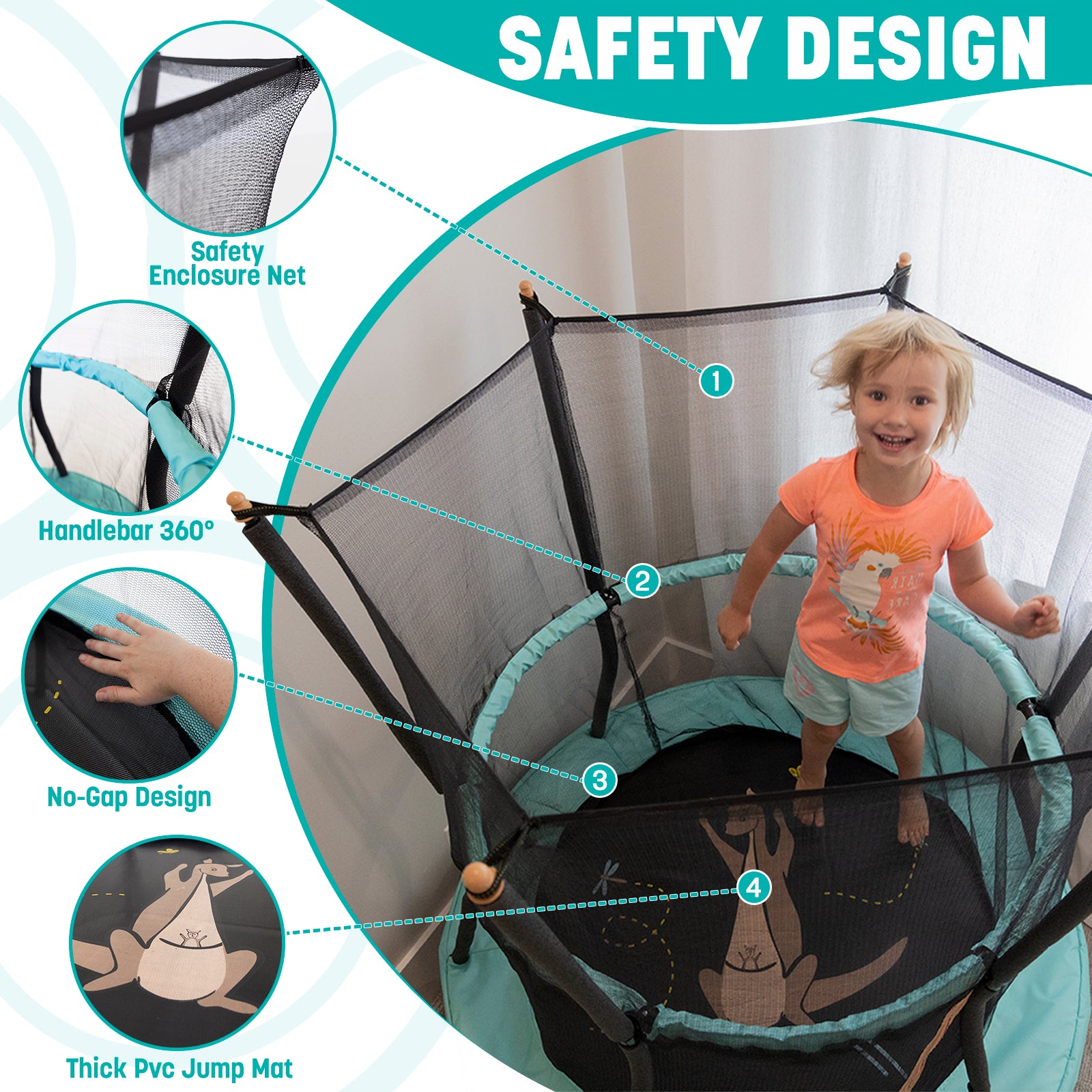 Skywalker Trampolines 48" Kanga Mini Trampoline for Kids