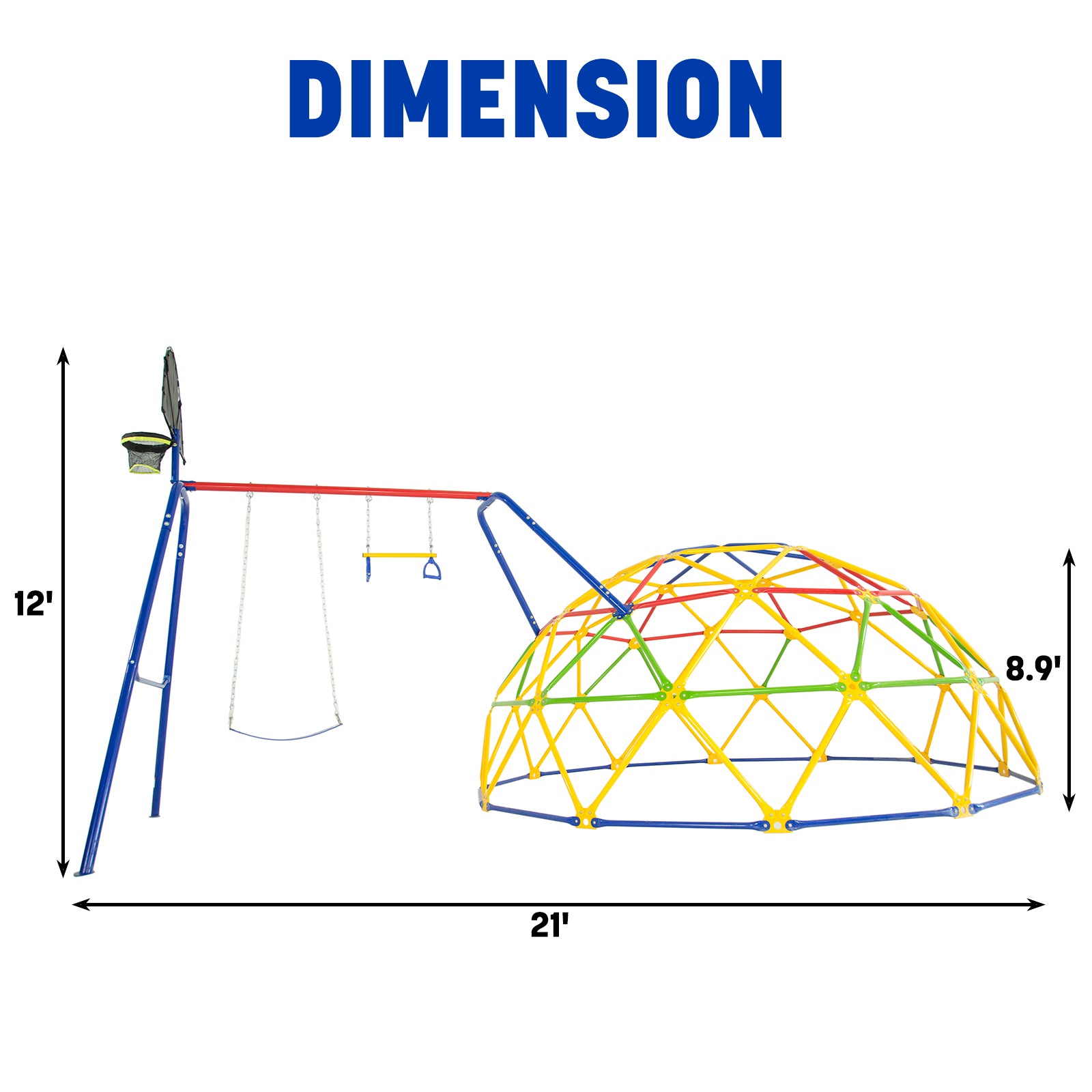 ActivPlay Geo Dome Climber with Swing Set