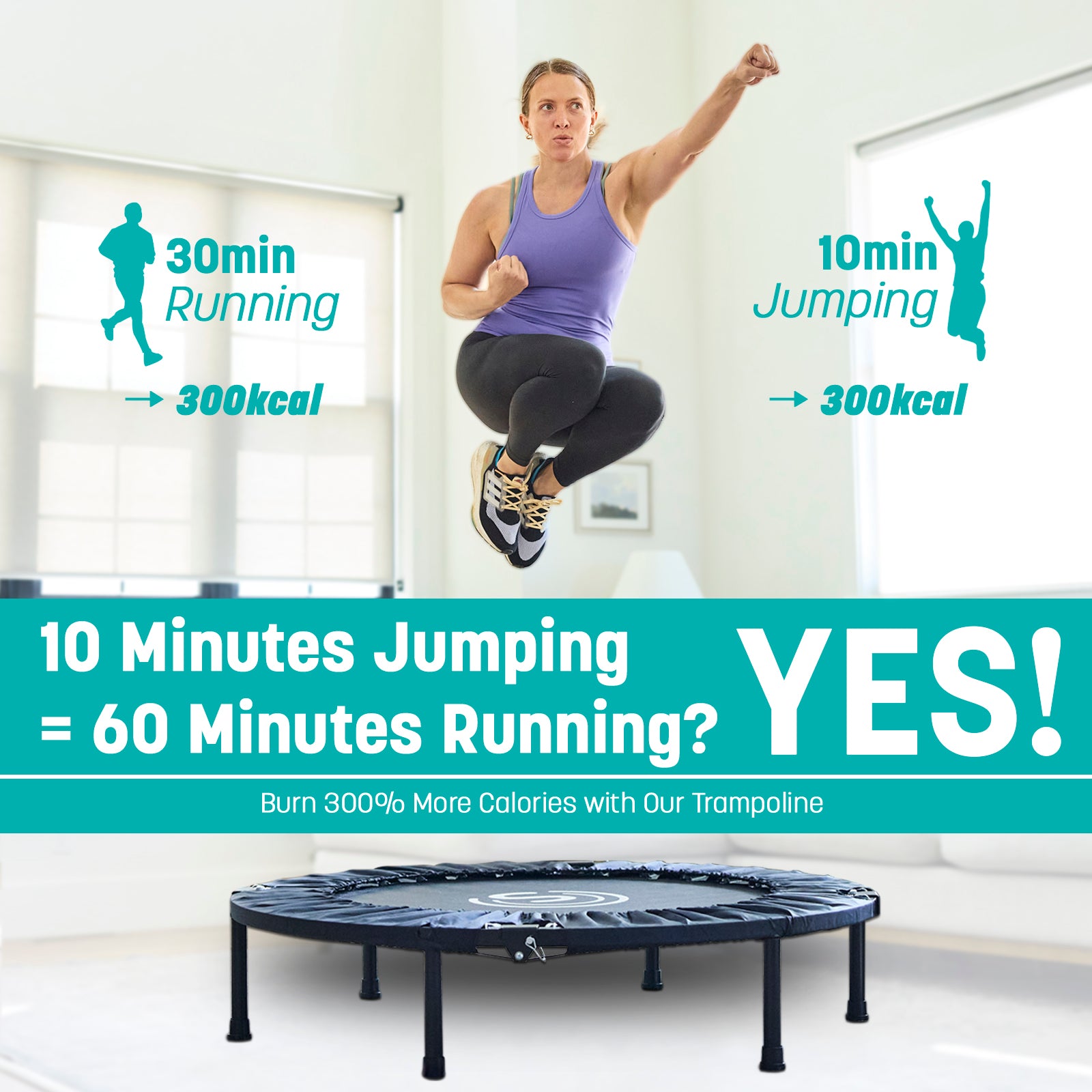 Skywalker Trampolines 40" Fitness Trampoline - Sturdy and Foldable