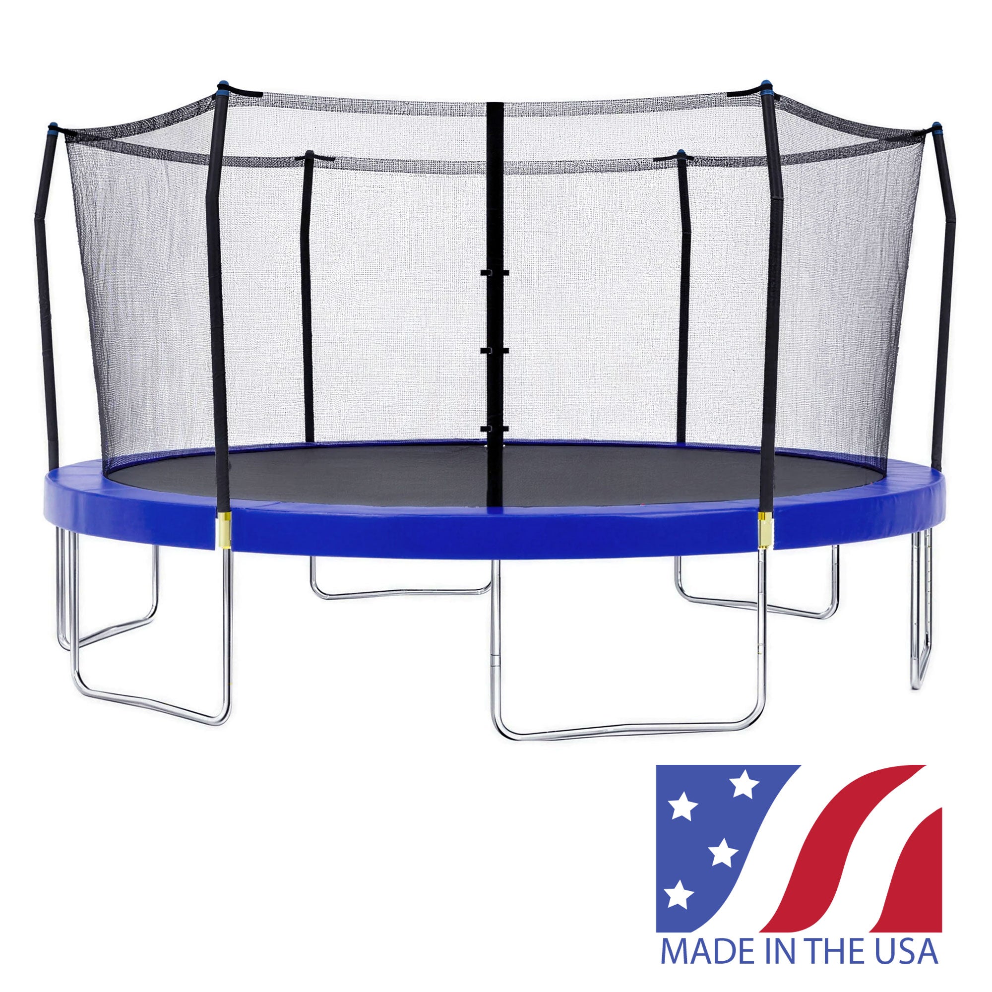 16' Round Outdoor Trampoline with Safety Enclosure - Made in USA