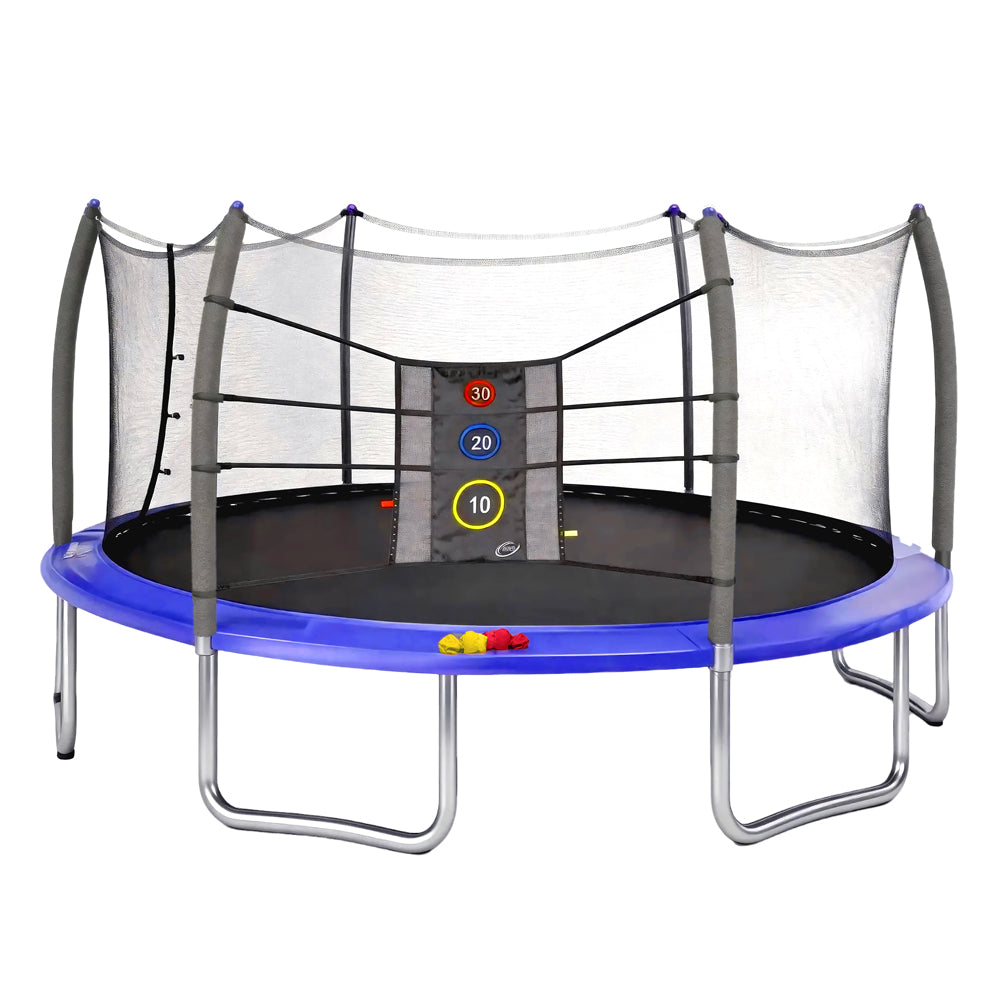 17' Oval with Enclosure Net and Triple Toss Game