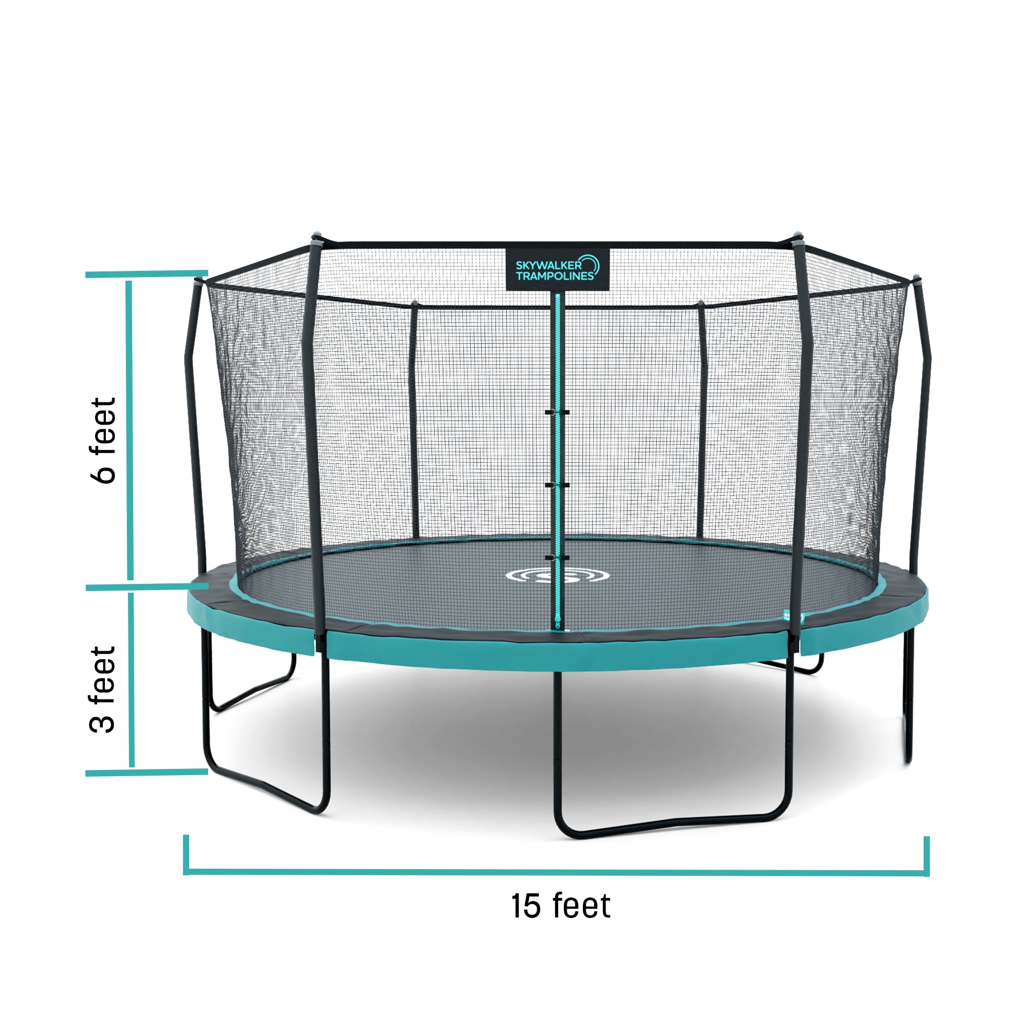 Signature Series 15' Round Outdoor Trampoline with Enclosure