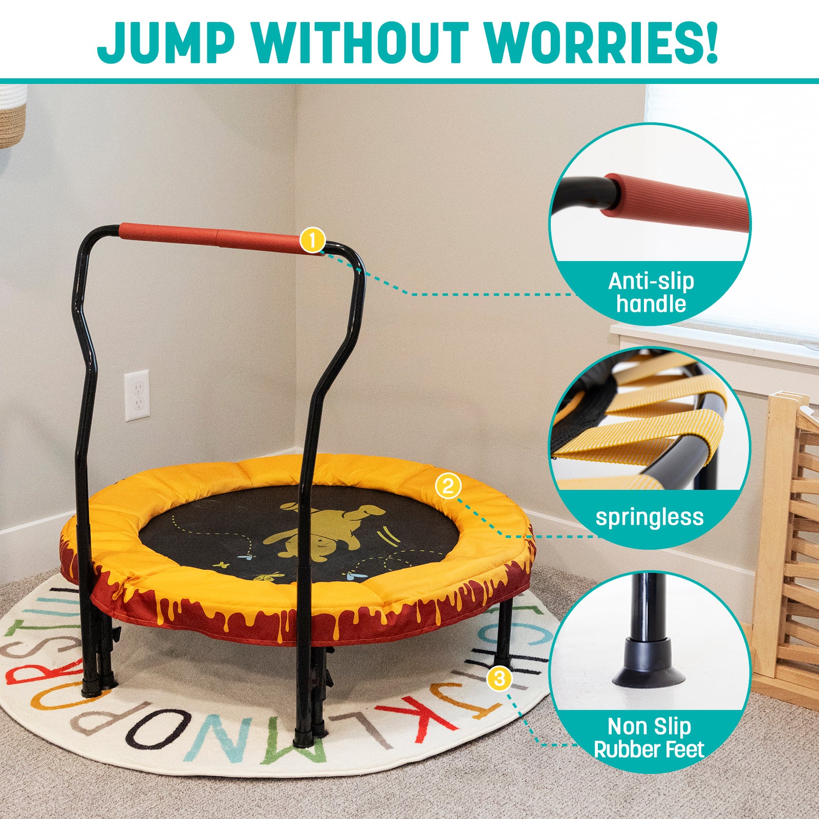 Skywalker Trampolines 36" Winnie the Pooh Mini Toddler Trampoline